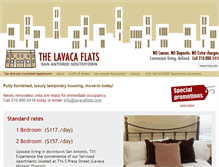 Tablet Screenshot of lavacaflats.com